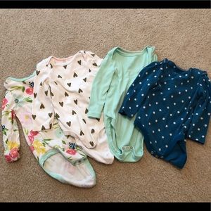 12 month onsies. Set the of four.